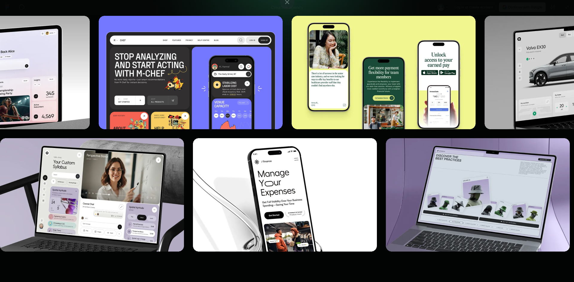 Overview of recent application interface designs